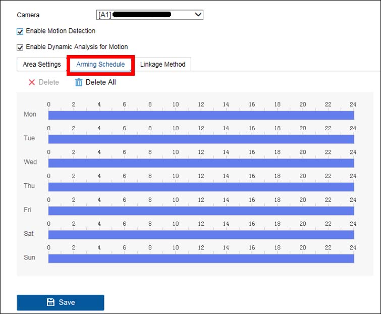 Hikvision motion detection recording not working