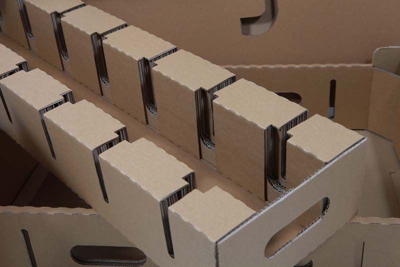 Custom Inserts Printing Desing's Corrugated Box Partitions Packaging