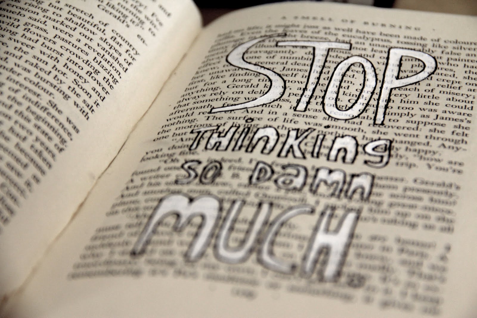 somewhere in between Quote sketchbook.