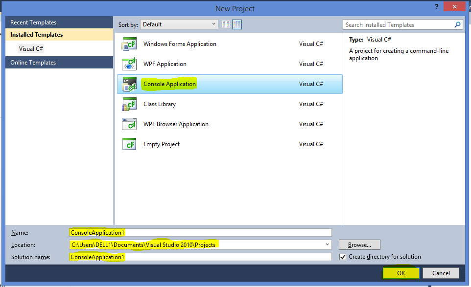 C# - 'Hello World' Console Application program. | Automation Home