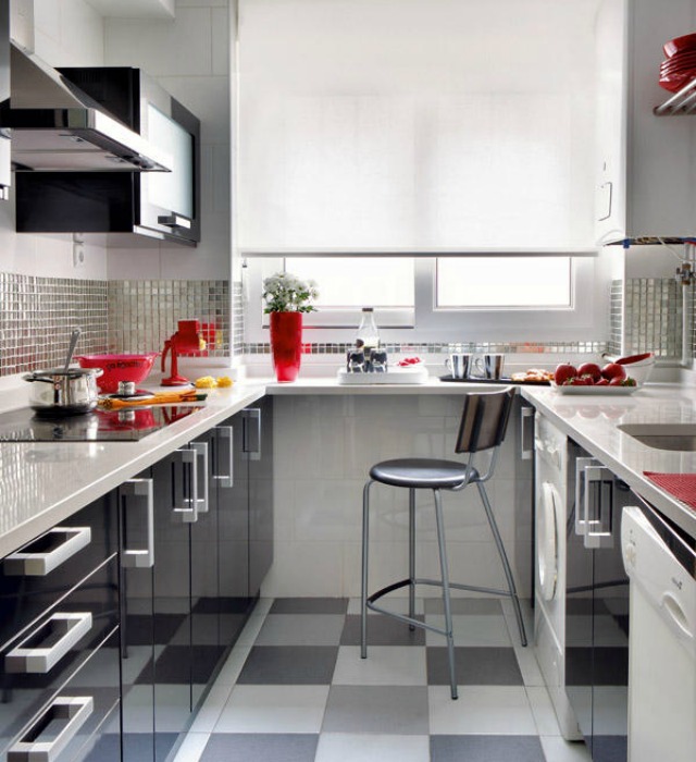La mejor distribución para una cocina estrecha | Decoración