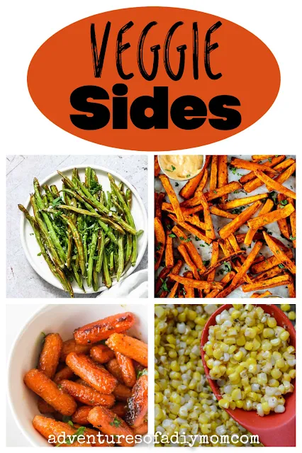 collage of vegetable side dishes
