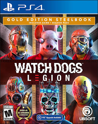 Watch Dogs Legion Game Cover Ps4 Gold Edition Steelbook
