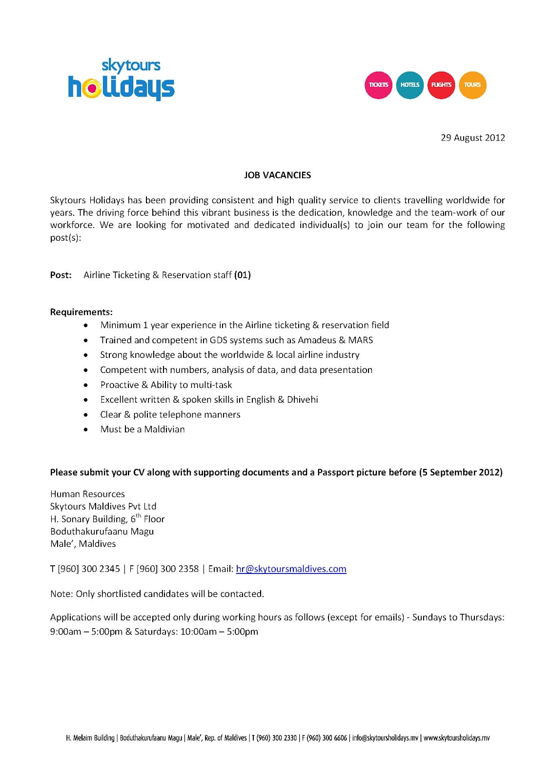 Job Maldives Fresh Jobs In Maldives Airline Ticketing Reservations job-maldives-fresh-jobs-in-maldives-airline-ticketing-reservations