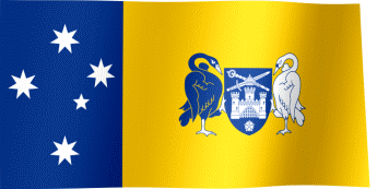 The waving flag of the Australian Capital Territory (Animated GIF)