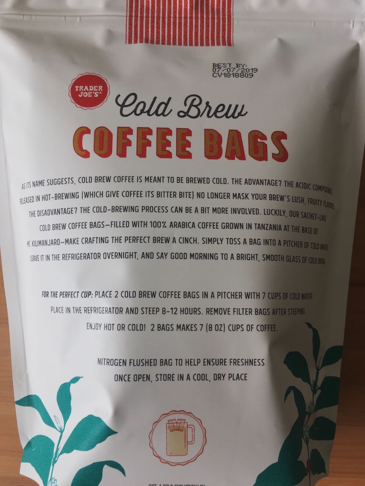Trader Joe's Cold Brew Coffee Bags