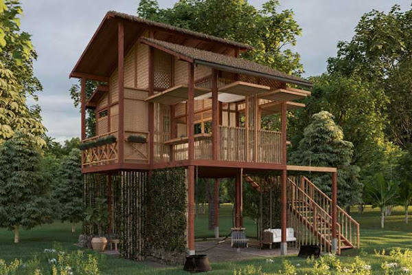 rumah bambu lembang