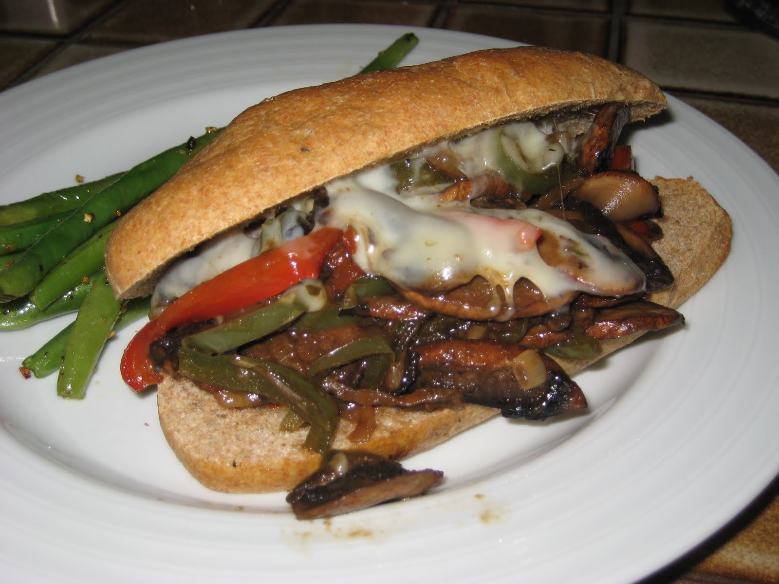 Cammy's Kitchen Portobello Cheese Steak Sandwich