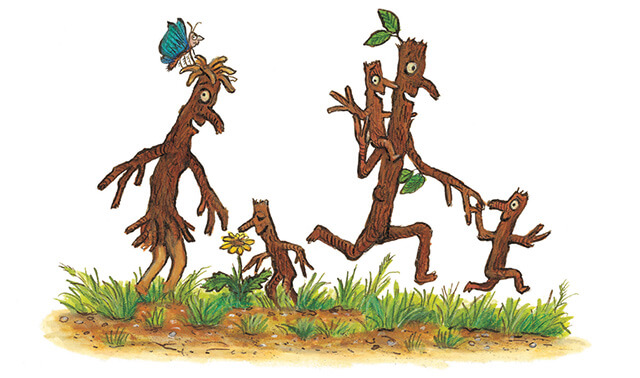 Illustrations from the Stick Man book