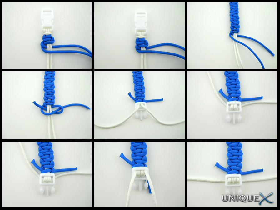 Paracord cross knot instructions form a loop with a crossing over b pull a ...