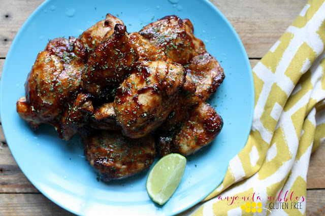 Gluten Free Barbecue Chicken Thighs with Lime from Anyonita Nibbles