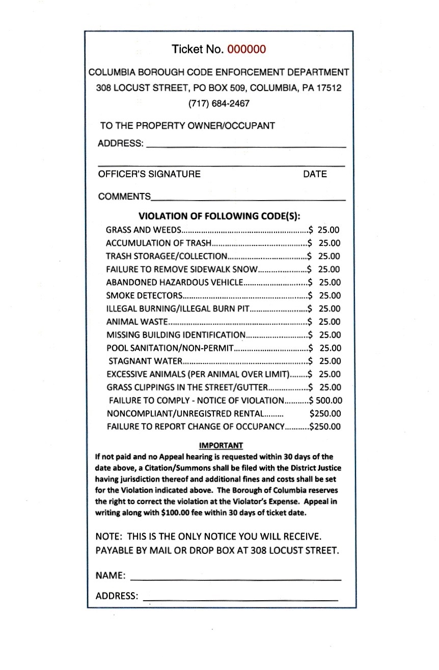 COLUMBIA SPY Codes Department unveils new ticket for COLUMBIA SPY Codes Department unveils new ticket for