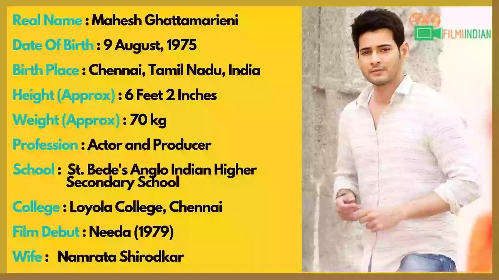Mahesh Babu Age : Mahesh Babu Best Biography (2020), Family, wife, Children, life story, Profile and Weight Mahesh Babu Age : Mahesh Babu Best Biography (2020), Family, wife, Children, life story, Profile and Weight