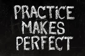 The KEY word is practice. CLICK on image below.