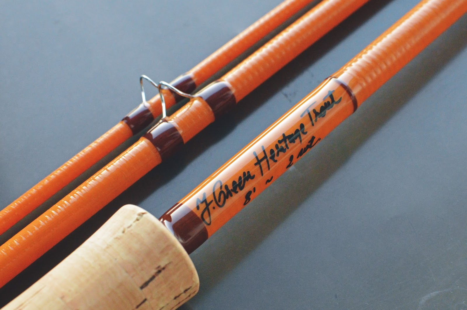 Handcrafted graphite and fiberglass fly rods James Green glass