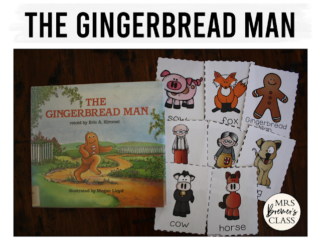 Gingerbread Man book study activities unit with Common Core aligned companion activities, craftivity, and class book for Kindergarten and First Grade