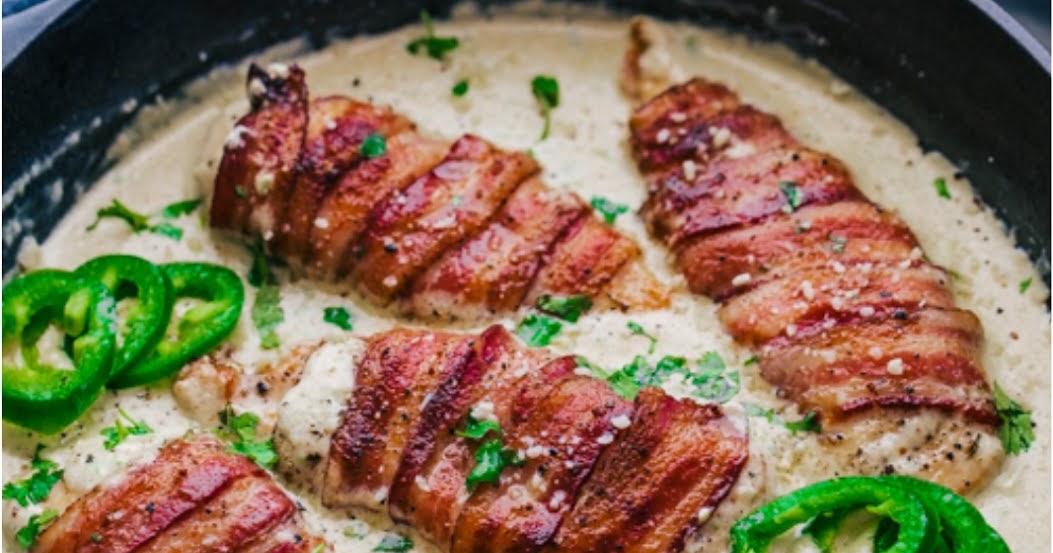 BACON WRAPPED CHICKEN WITH JALAPENO CREAM SAUCE Extra Ordinary Food