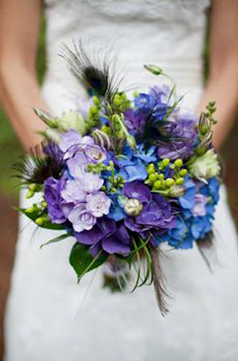 peacock wedding bouquet