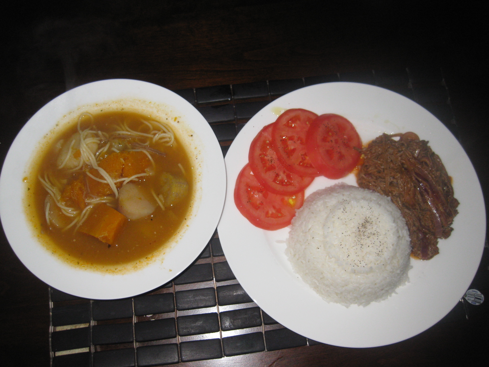 Diego's Food Blog Cuban Beef Soup, White Rice with Ropa Vieja
