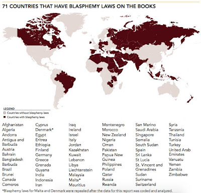 Blasphemy laws in the world