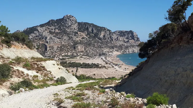 Tsambika beach lies ahead