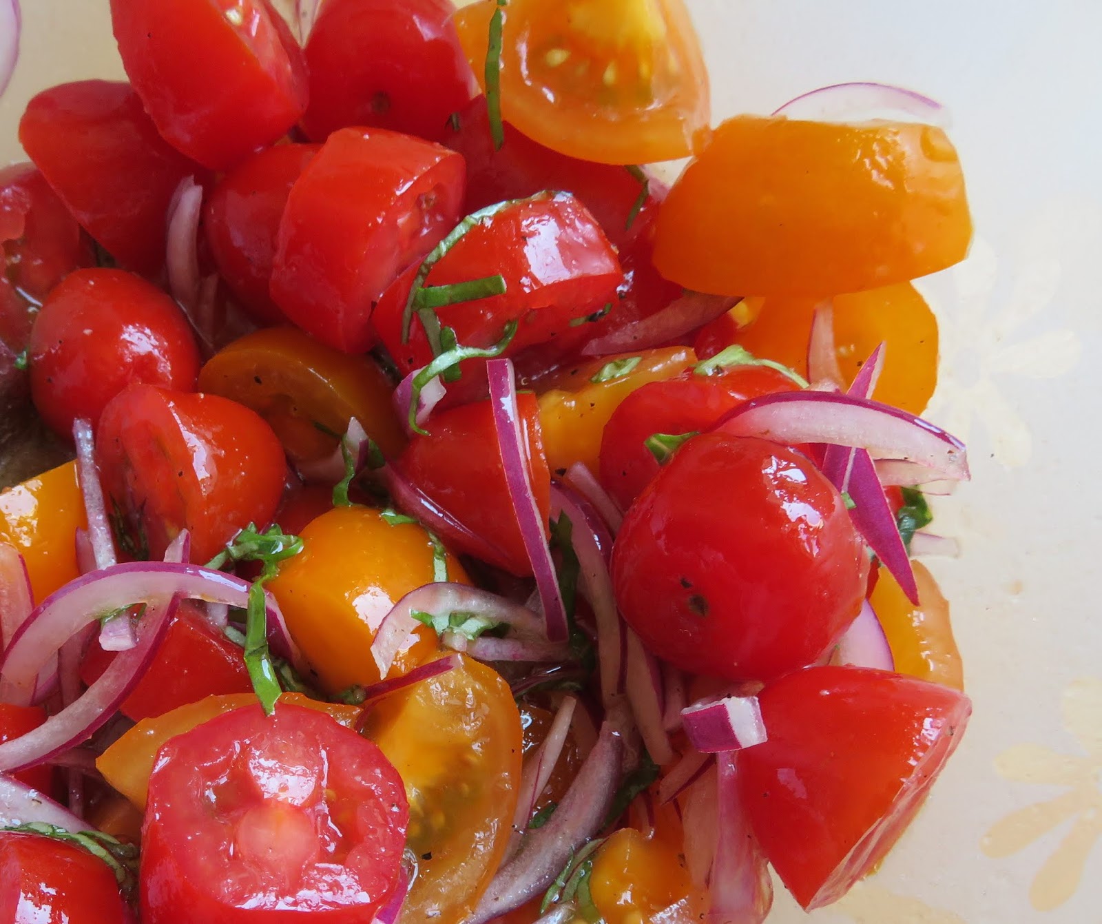Tomato, Basil & Red Onion Salad The English Kitchen