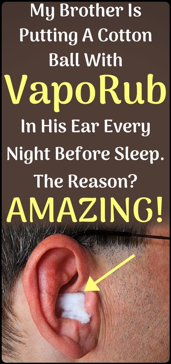Just By Putting A Cotton Ball Of VapoRub In Ear All Night, See What