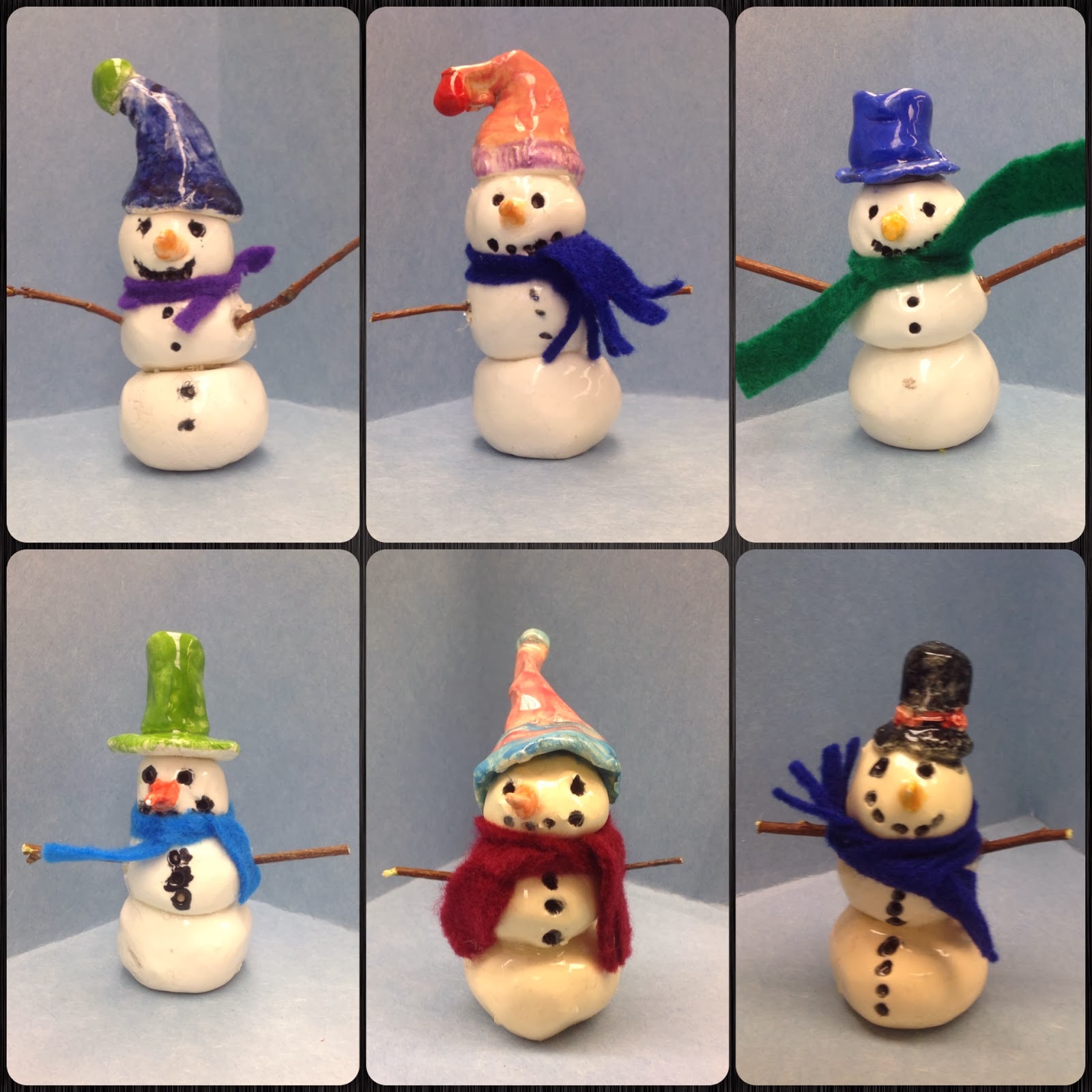 BES Art Clay Snowmen