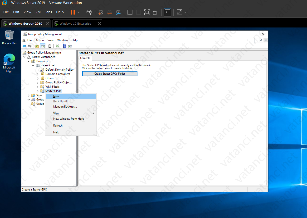 Active Directory Group Policy'de Starter GPOs Kullanımı
