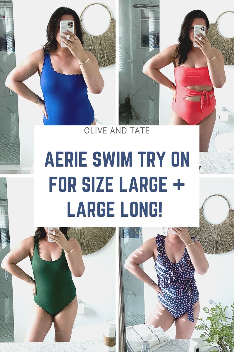 Aerie Swim Try On Olive and Tate