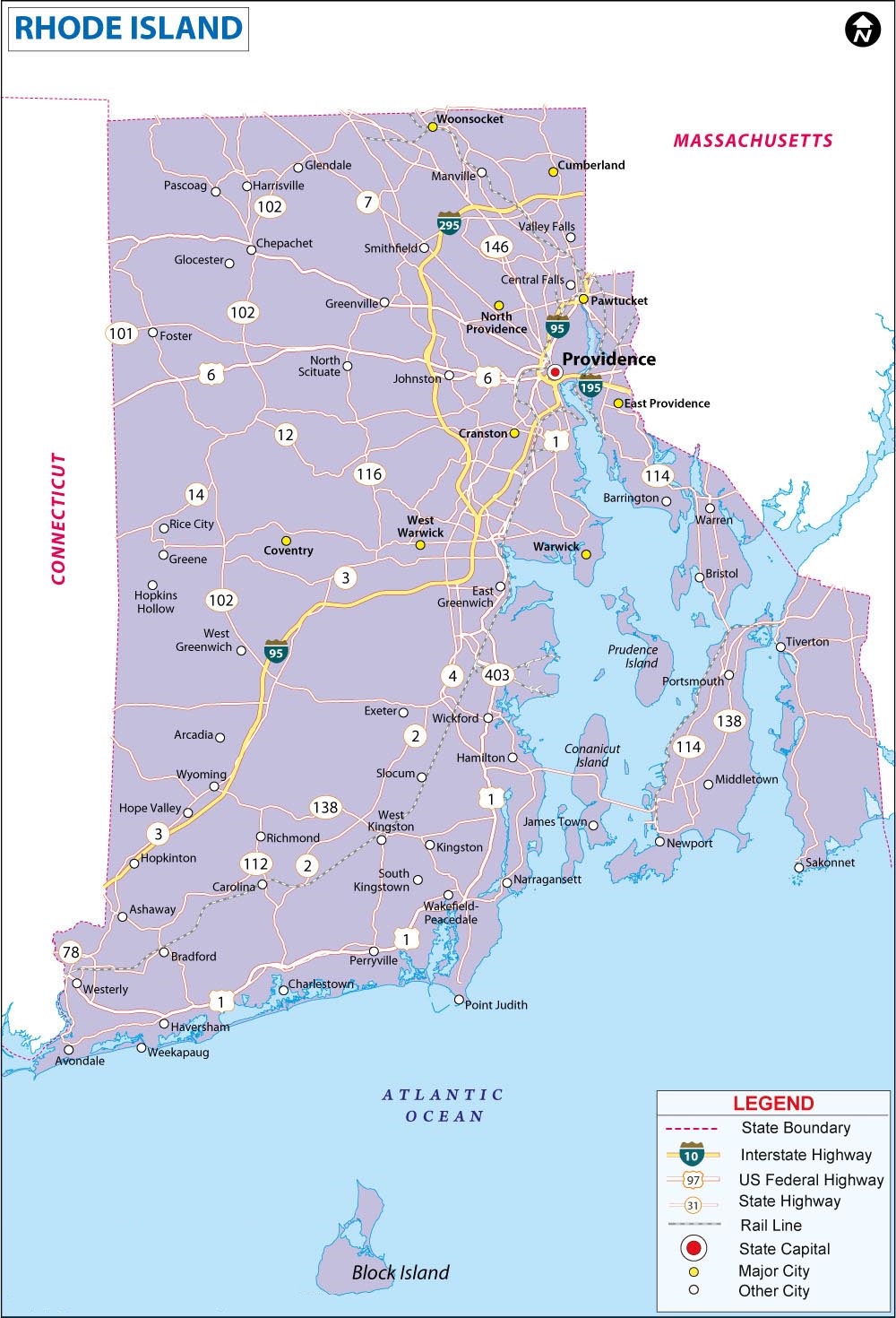 Printable Blank Map Of Rhode Island Outline