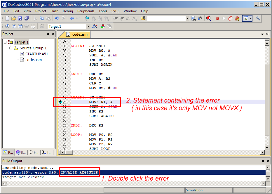 8051 Microcontroller DEBUGGING IN KEIL