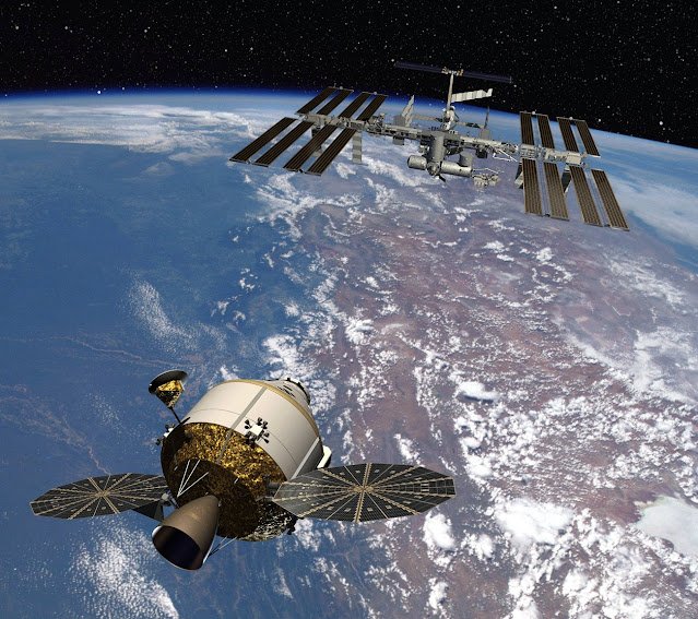 Космический корабль «Орион» приближается к Международной космической станции / NASA