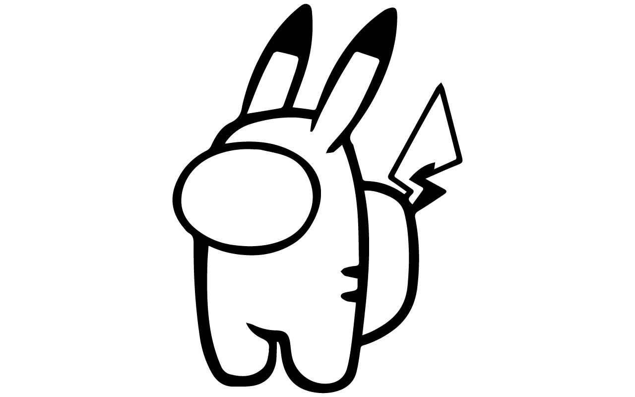among us pikachu coloring page free printable coloring pages for kids ...