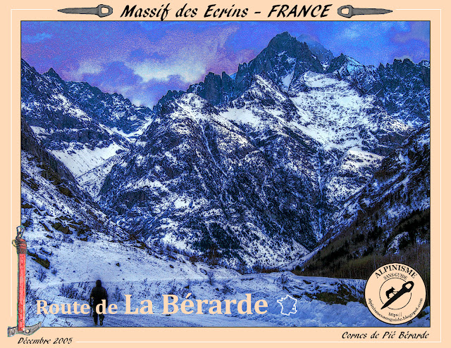 Affiches du massif des Ecrins, la route de La Bérarde