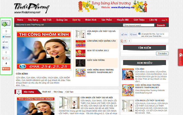 THEME BLOG ĐẸP WWW.THAIPHONG.NET LÀM WEB CÔNG TY