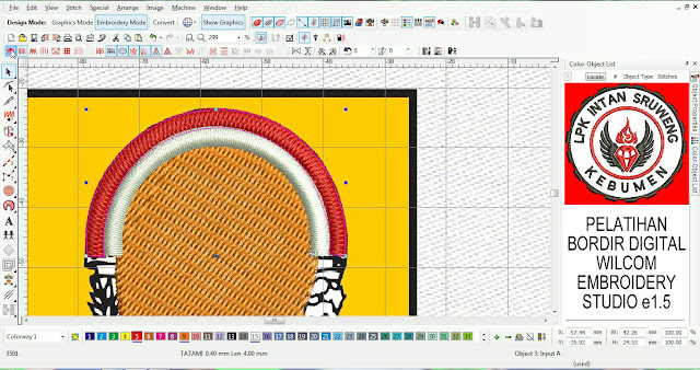 Cara Membuat Film-bordir Logo Osis dengan Wilcom Embroidery