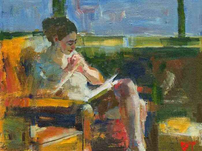 Женщина с книгой. Darren Thompson Женщина с книгой. Darren Thompson