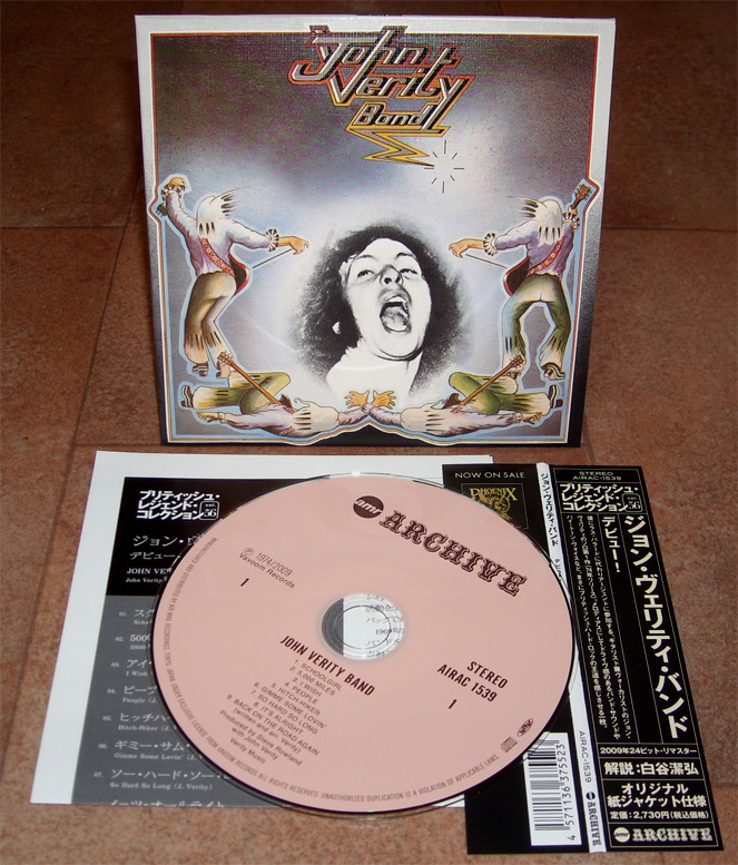 Japan Papersleeve Mini Lp Cds John Verity Band S T 1a Soloalbumet Superb Hardrock Uk 1974