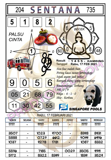 Pred Sgp Rabu 17 Februari 2021 Prediksi Togel Singapura Wap Top