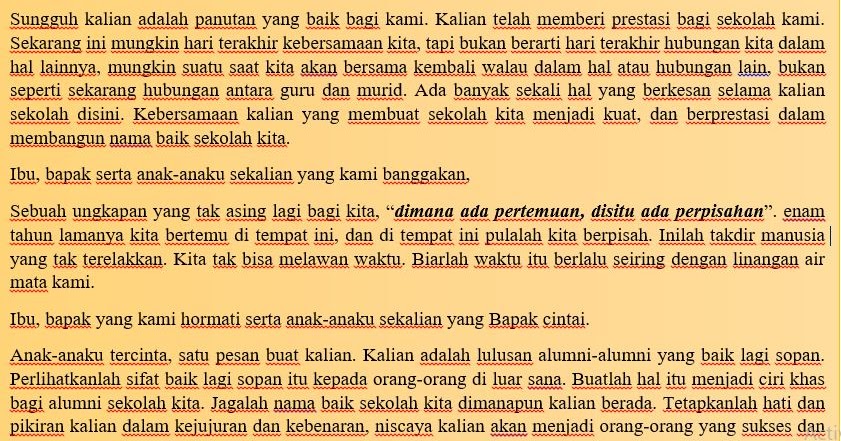 Guru Privat SMA Jogja Download Contoh Teks, Naskah Pidato