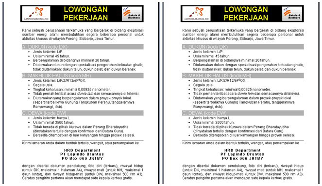 Kumpulan Iklan Lowongan Pekerjaan Lucu Bikin Ngakak - Blog LokerPLK