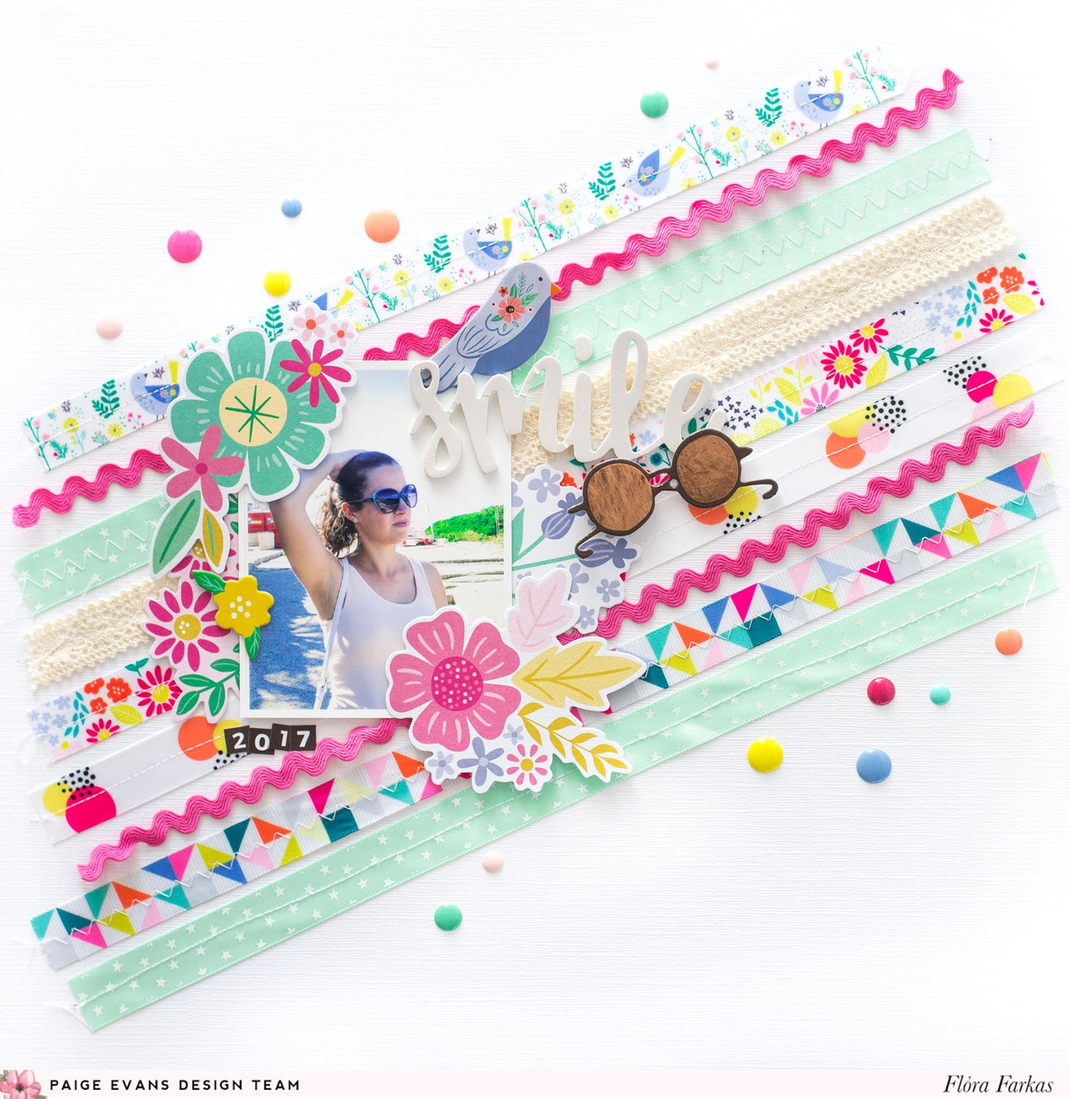 Hello Oslo Layout & Process Video Featuring Hobby Lobby Ribbon Paige