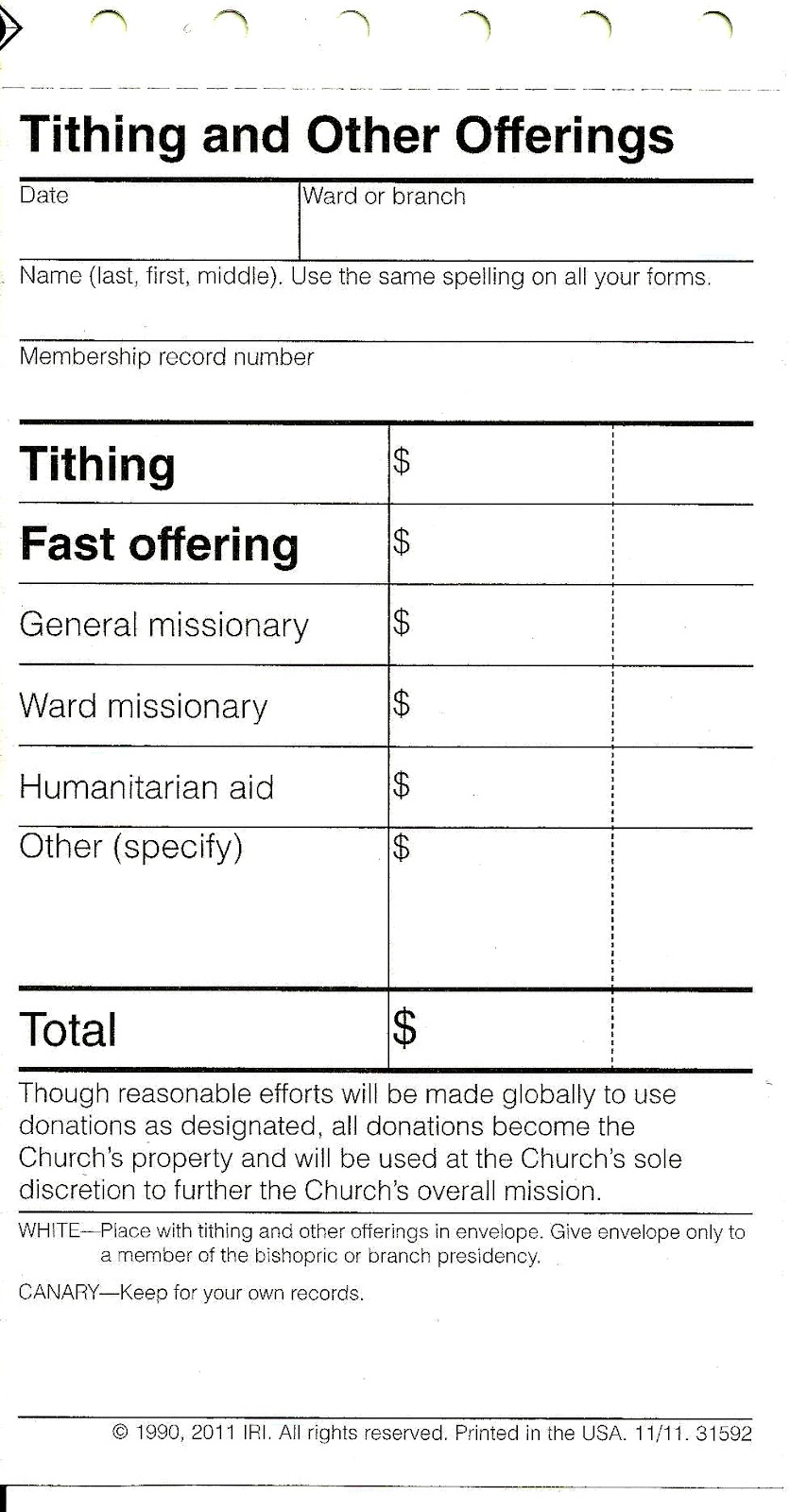 BARE RECORD OF TRUTH 38 MINGLING OF FUNDS at the CHURCH'S SOLE DISCRETION