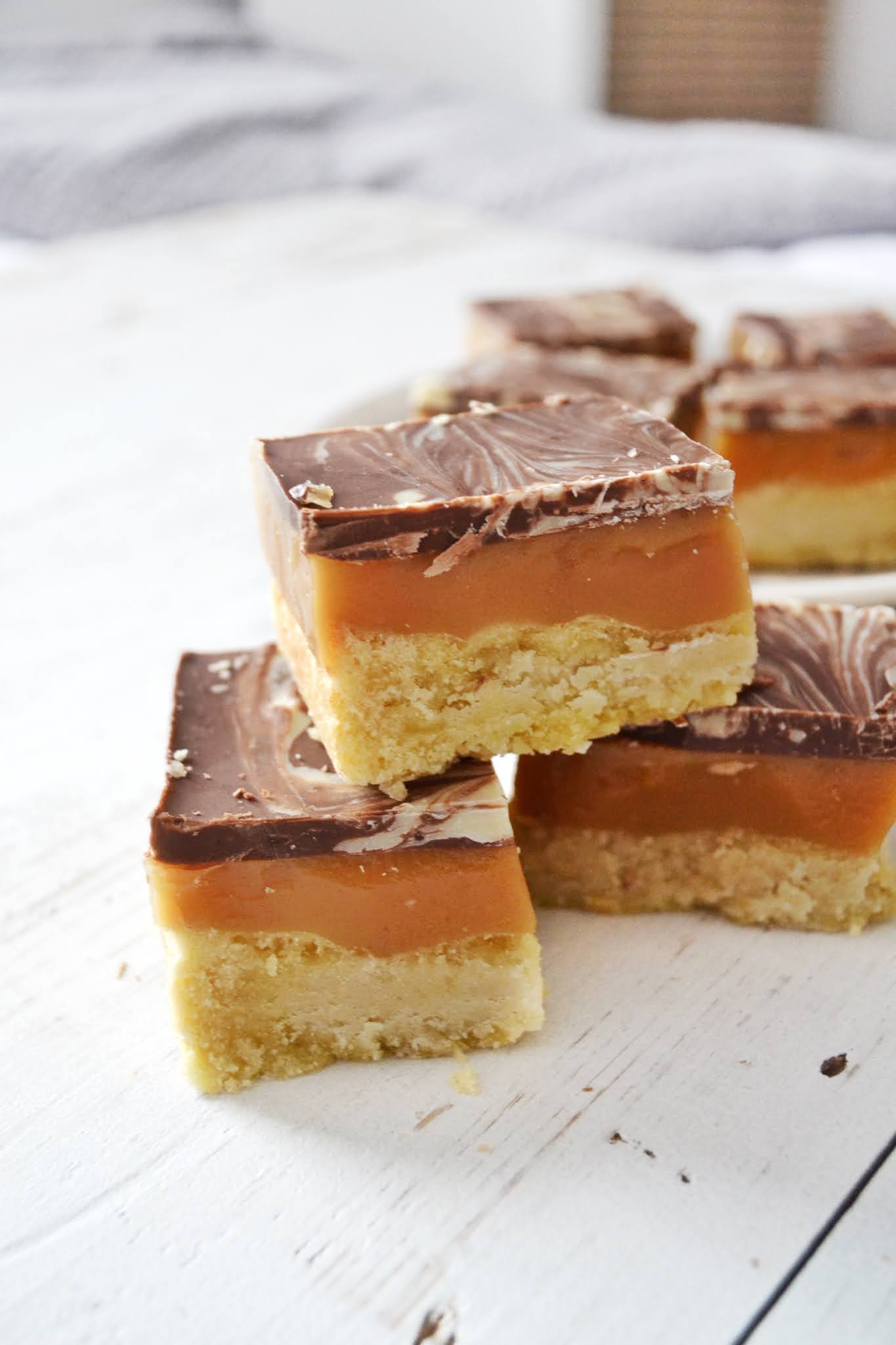 Easy Caramel Millionaire Shortbread Vegan Shannon Michelle
