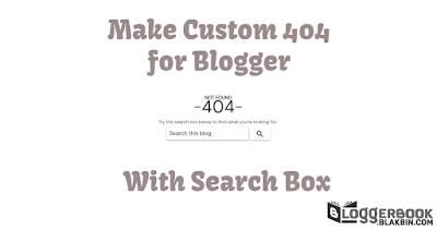 Create 404 Custom Page With Search Box