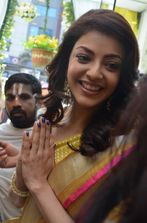 Kajal Aggarwal Stills At Trisha Designer Store Launch In Banjara Hills