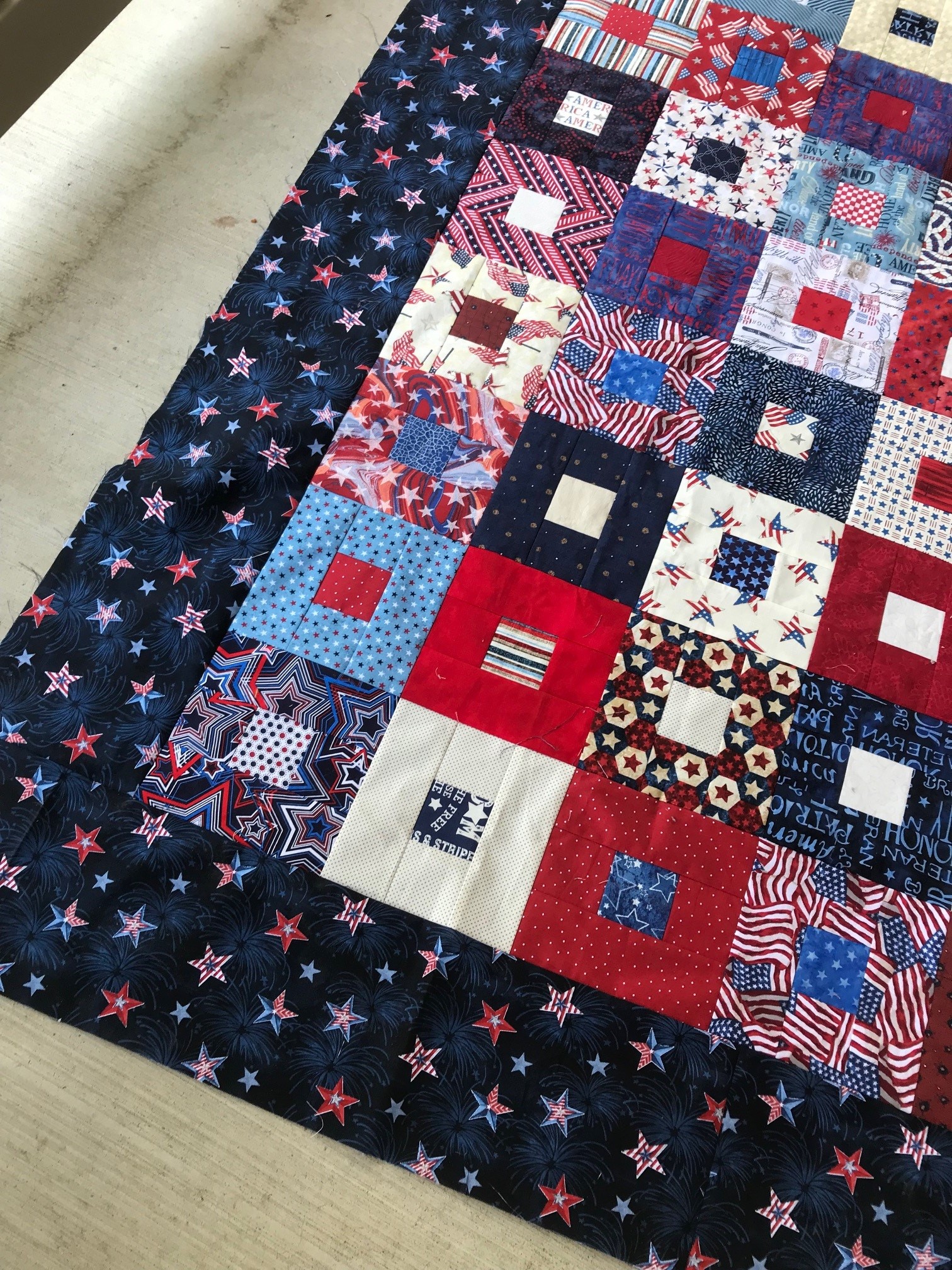 My Sewing Room Boxed Squares ready to quilt