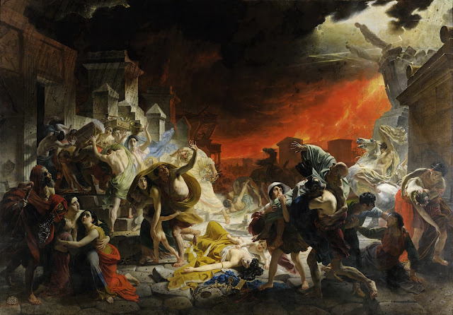 Фрагмент картины Карла Брюллова (1799–1852) "Последний день Помпеи" (1830–1833) После демонстрации картины Николай I наградил Брюллова лавровым венком, после чего художника стали называть "Карл Великий"