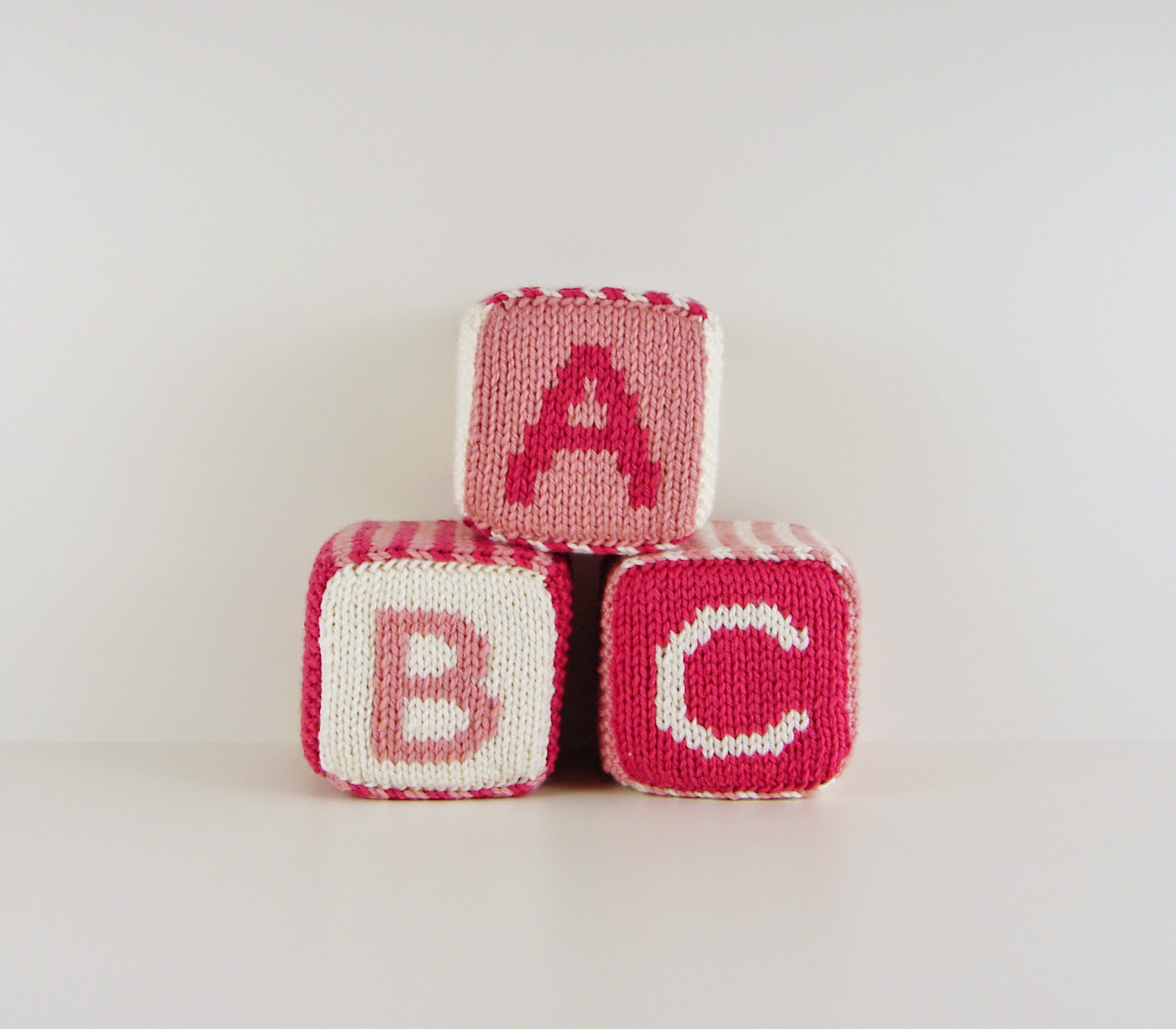 knit, blocks, foam, toys, hand knit, letter, number, striped, white, pink